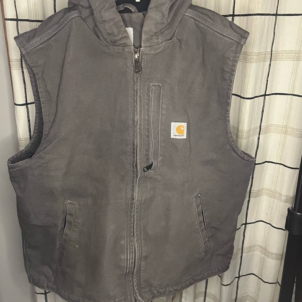 Carhartt Charcoal Hooded Vest